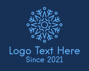 Antarctica - Star Christmas Snowflake logo design