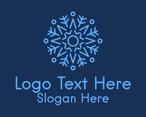 Star Christmas Snowflake Logo