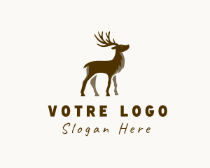 Stag - Reindeer Animal Wildlife logo design