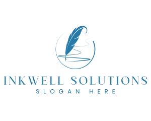 Writing - Feather Pen Writing logo design