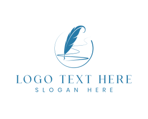 Feather Pen Writing Logo