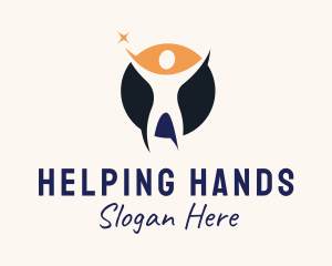 Volunteering - Humanitarian Diversity Charity logo design