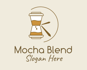 Mocha - Coffee Cup Clock logo design