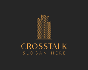 Skyscraper Building Real Estate Logo