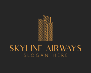 Skyscraper Building Real Estate logo design