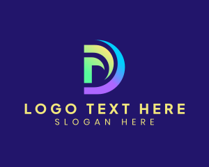 Coding - Generic Digital Letter D logo design