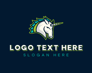 Horse - Unicorn Horse Gaming logo design