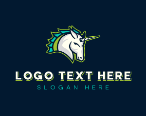 Lgbtqia - Unicorn Horse Gaming logo design