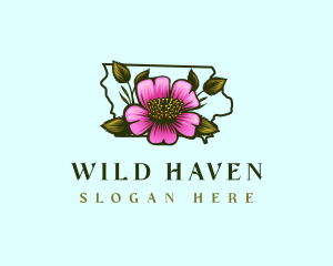 Iowa Wild Rose logo design