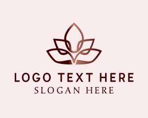 Fitness - Luxe Yoga Flower logo design