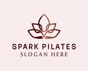 Luxe Yoga Flower Logo