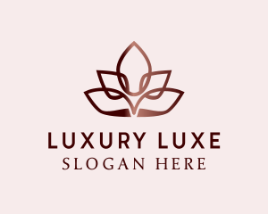 Luxe Yoga Flower logo design