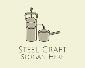 Steel - Steel French Press logo design