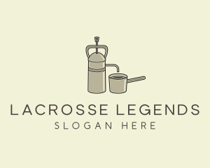 Steel French Press logo design