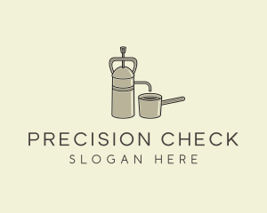 Steel French Press logo design