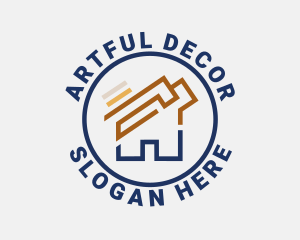 Decorate - House Roller Paint logo design