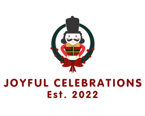 Festivity - Nutcracker Christmas Wreath logo design