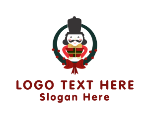 Nutcracker Christmas Wreath  Logo