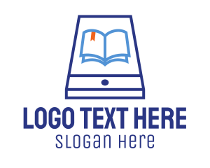 Dictionary - Blue Book Smartphone logo design