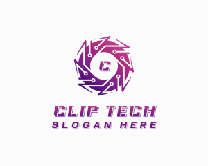 Software Tech Cyberspace logo design