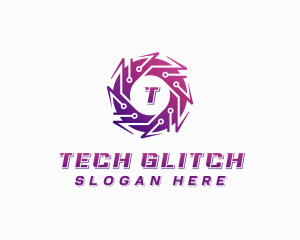 Software Tech Cyberspace logo design