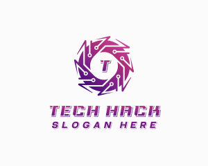 Software Tech Cyberspace logo design