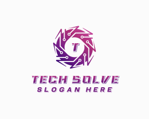 Software Tech Cyberspace logo design