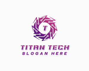 Software Tech Cyberspace logo design