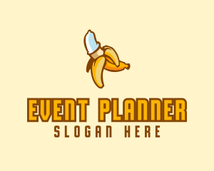 Fruit - Naughty Condom Banana logo design