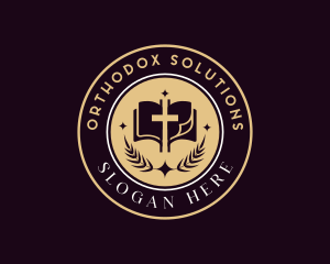 Orthodox - Holy Bible Cross Religion logo design