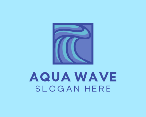 Surfing Water Wave logo design