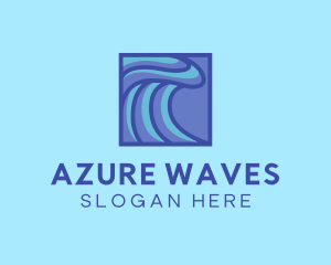 Surfing Water Wave logo design