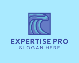 Surfing Water Wave logo design