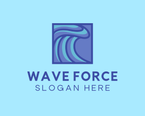 Surfing Water Wave logo design