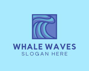 Surfing Water Wave logo design