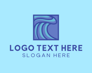Ecommerce - Abstract Water Wave logo design