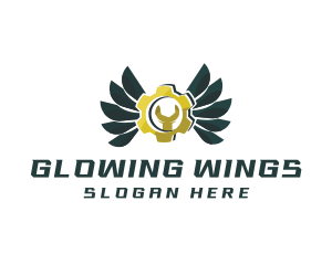 Mechanic Wrench Wings logo design