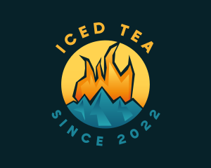 Fire Ice Mountain  logo design