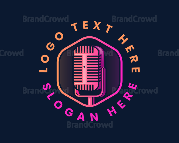 Podcast Media Streaming Logo