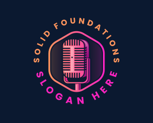 Singer - Podcast Media Streaming logo design