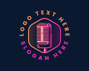 Voice Actor - Podcast Media Streaming logo design