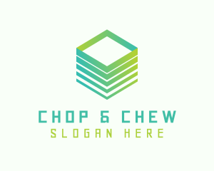 Green Cube 3D Tech Logo