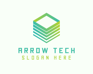 Green Cube 3D Tech logo design