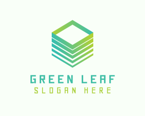 Green Cube 3D Tech logo design