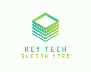 Green Cube 3D Tech logo design