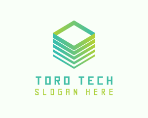 Green Cube 3D Tech logo design