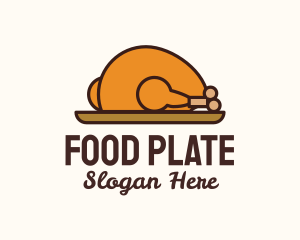 Plate - Roasted Chicken Plate logo design