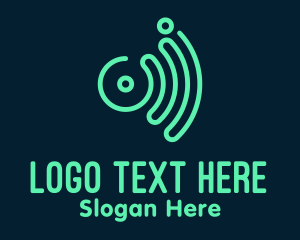 Hotspot - Green Wave Media logo design