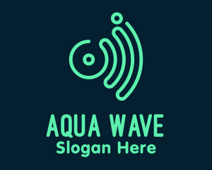 Green Wave Media logo design