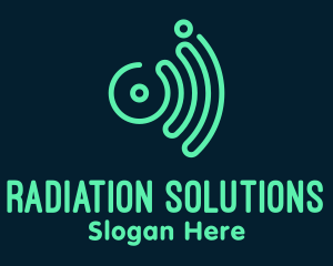Radiation - Green Wave Media logo design